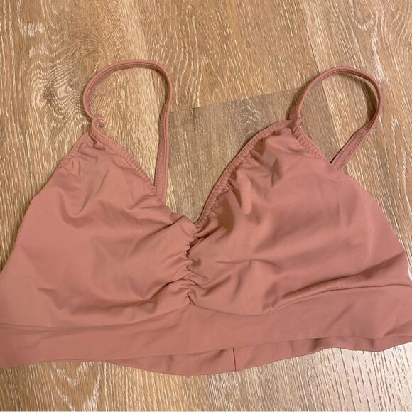 Kelle dance costume mauve pink 3 piece sheer mesh tunic dress shorts top MA - Picture 4 of 12